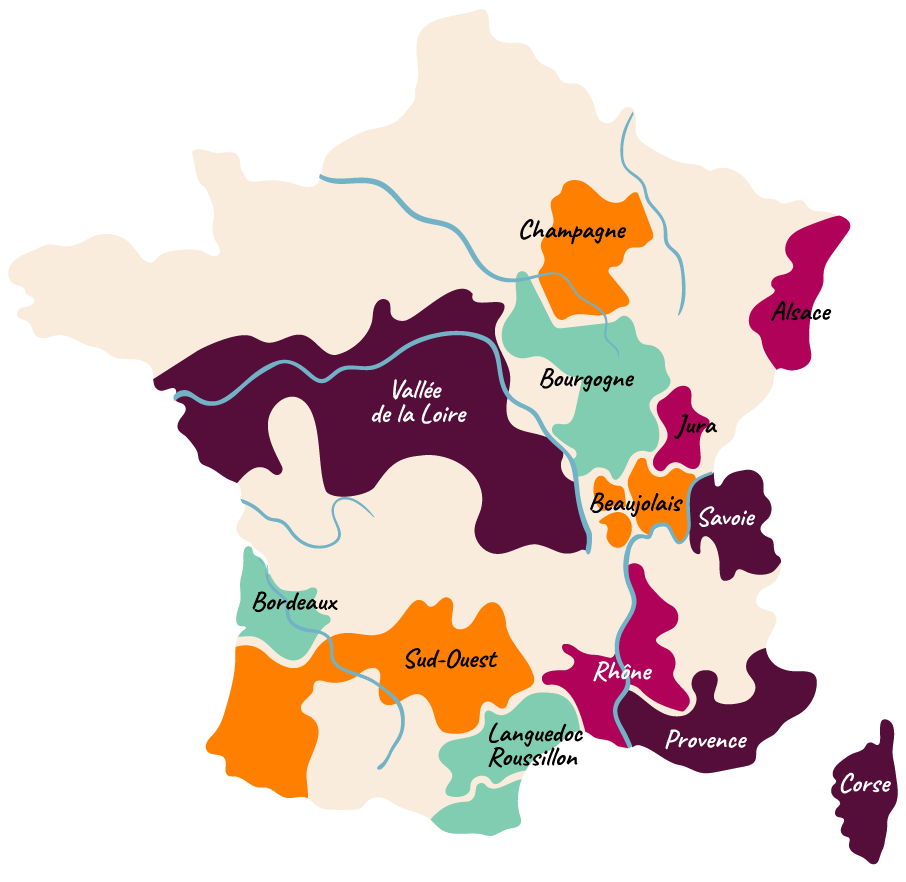 Carte des vins de France
